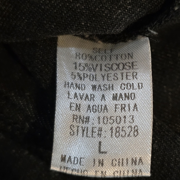 Savanna Jane Rhinestone Fringe Black Acid Wash Cropped Denim Jacket L Maximalism - Picture 6 of 7